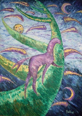 Sentieri Ricurvi. Olio su Pannello 90x64